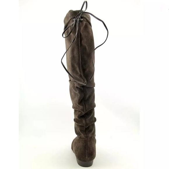 Enzo Angiolini Brown Suede Over The Knee Style Boots - Picture 5 of 6